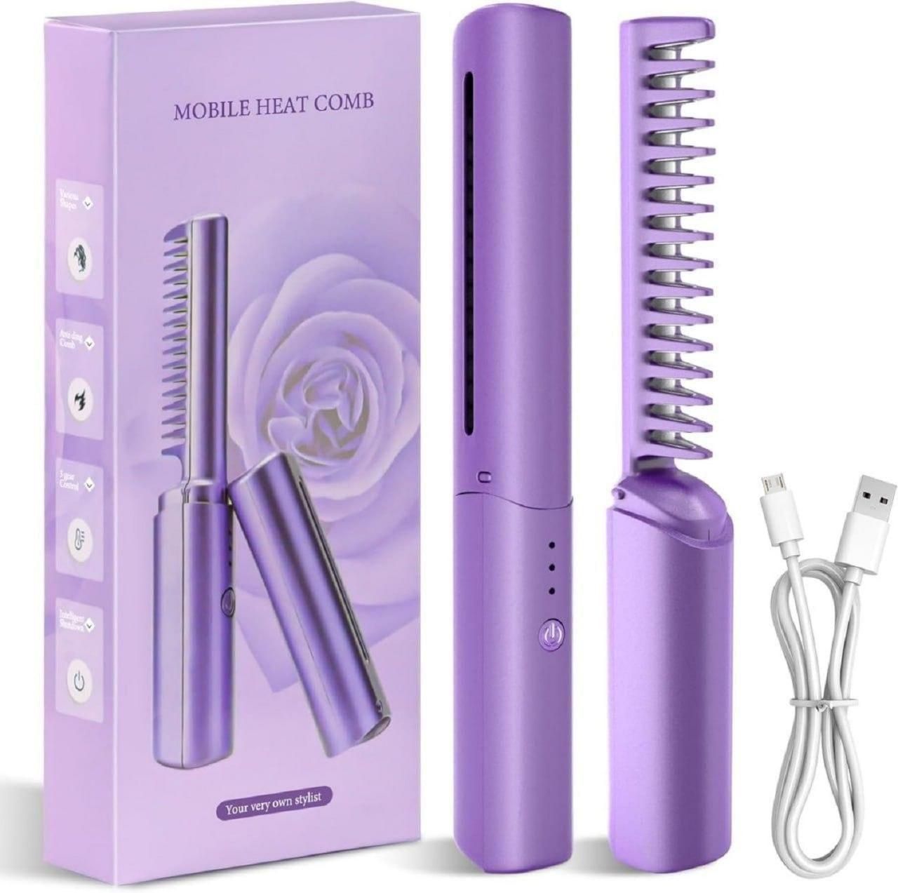 Electric Portable Mini Hair Straightener Comb
