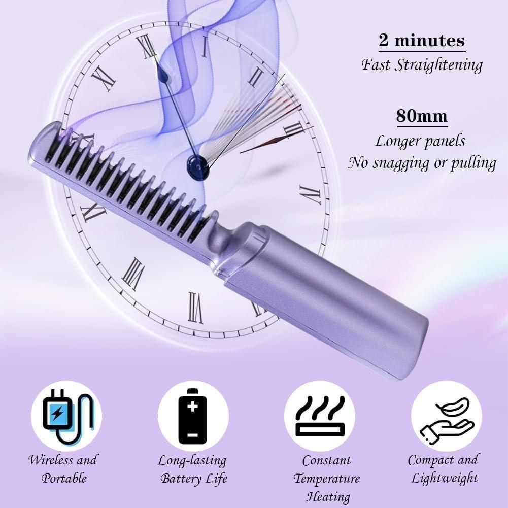 Electric Portable Mini Hair Straightener Comb