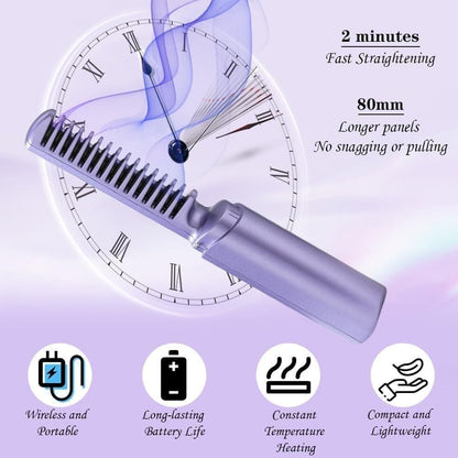 Electric Portable Mini Hair Straightener Comb