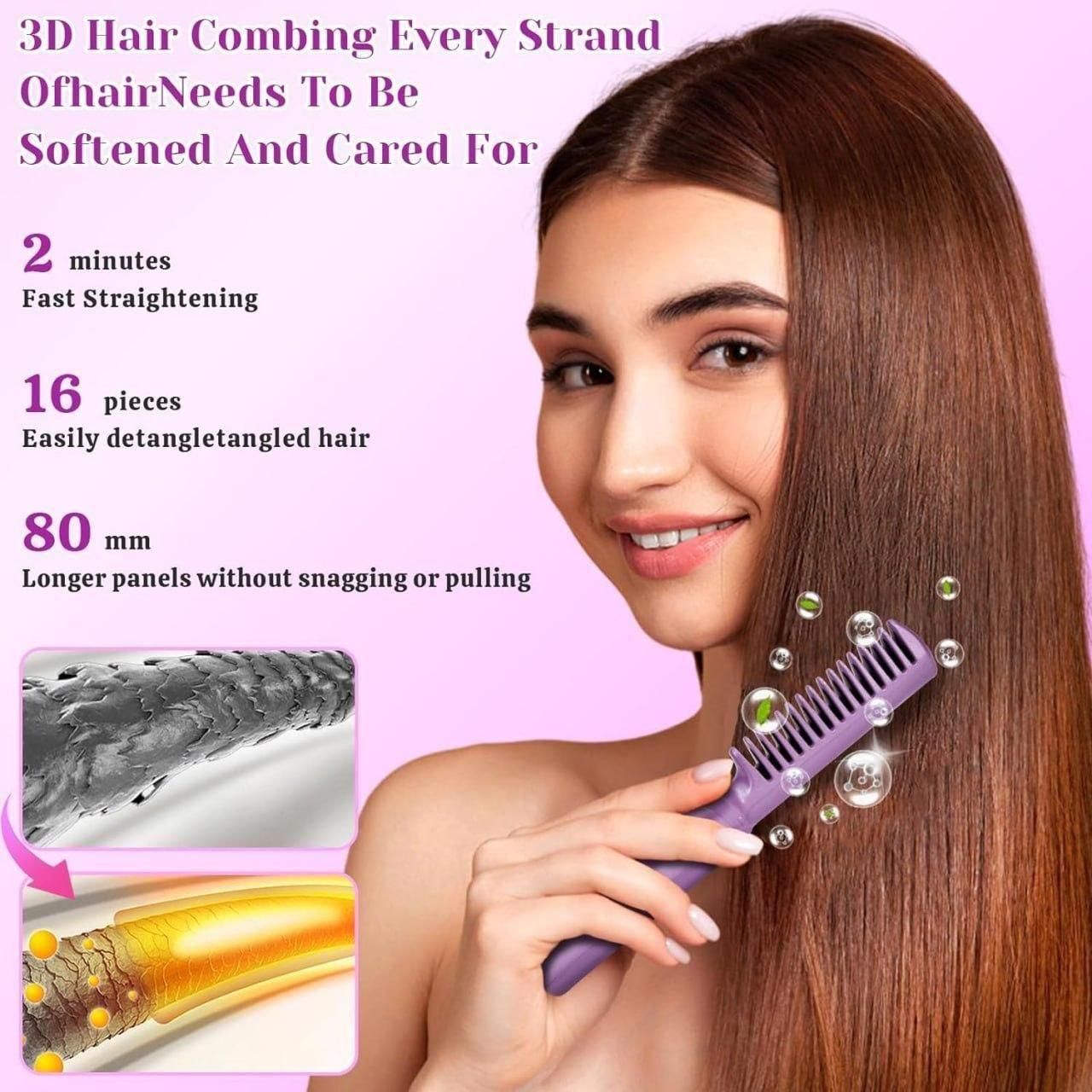 Electric Portable Mini Hair Straightener Comb