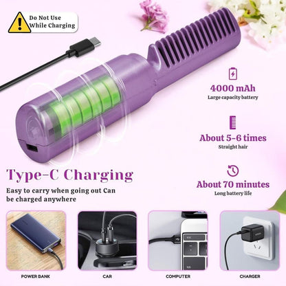 Electric Portable Mini Hair Straightener Comb