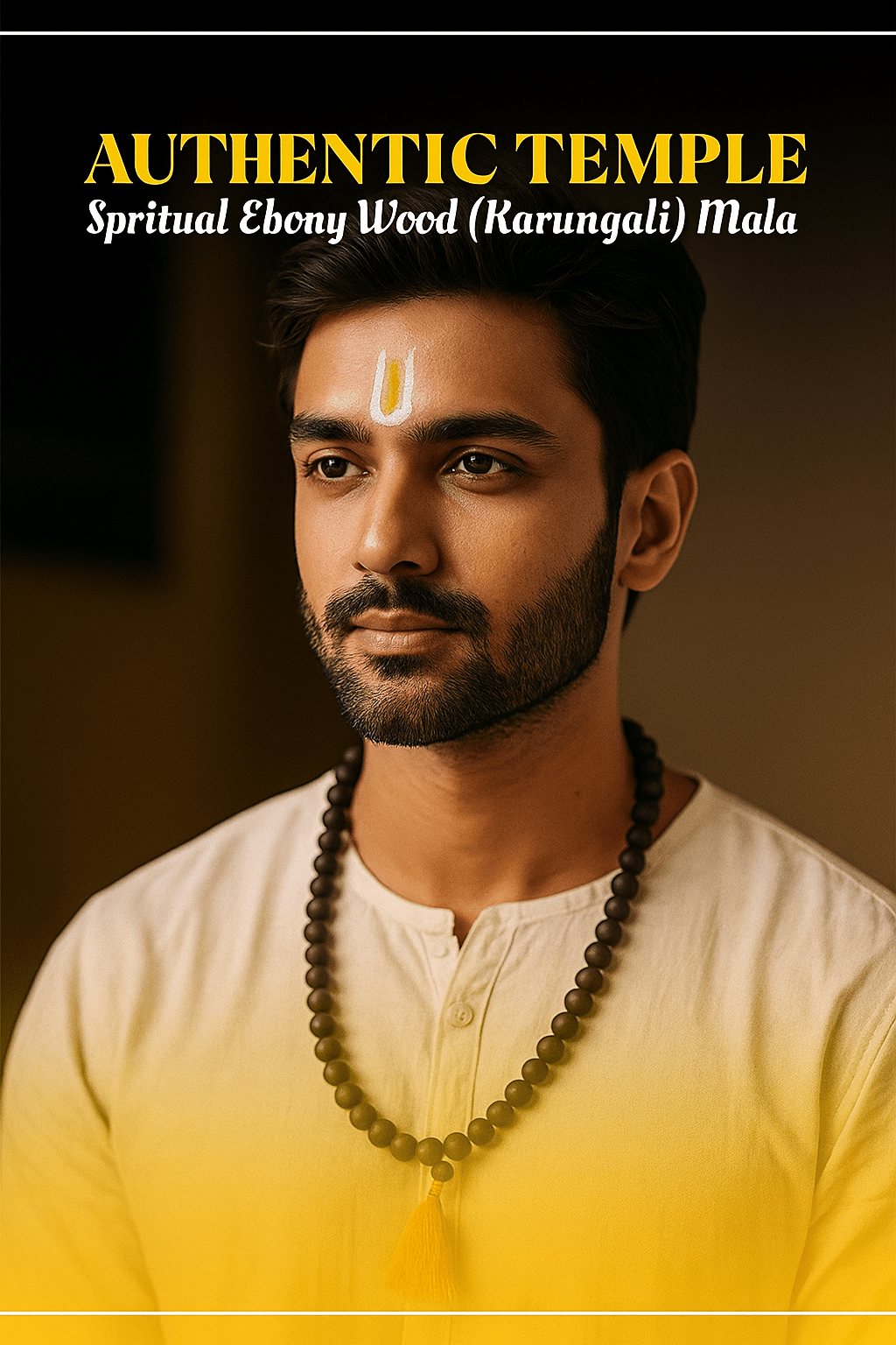 Original Karungali Mala 108 Beads Ebony Wood