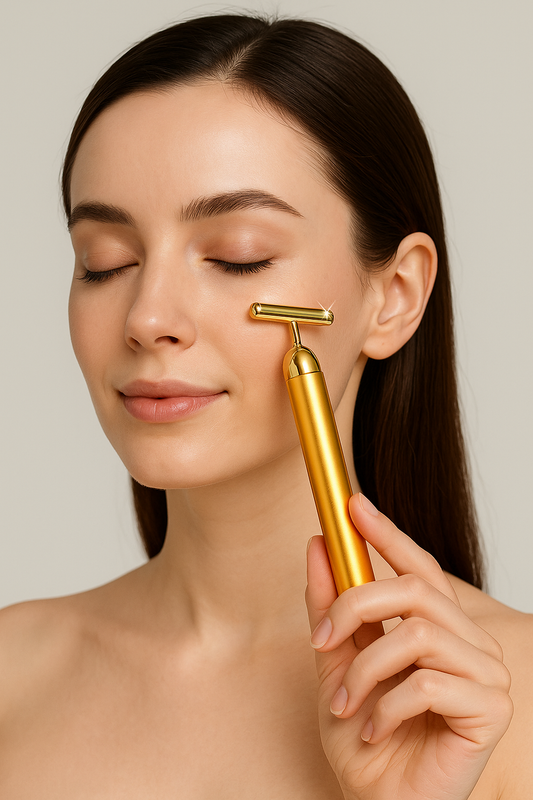 Beauty Facial Massage Roller 24k gold bar