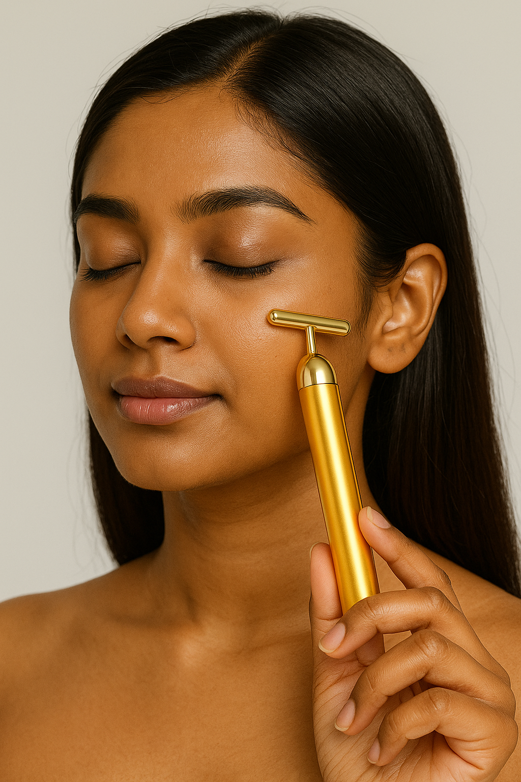 Beauty Facial Massage Roller 24k gold bar