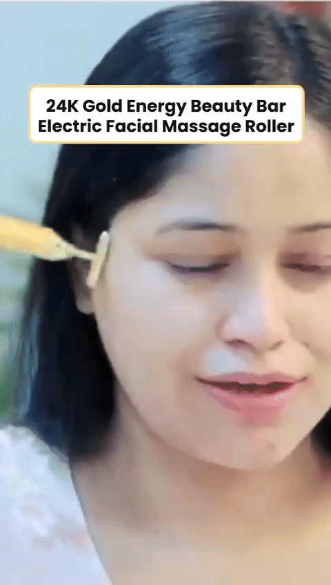 Beauty Facial Massage Roller 24k gold bar